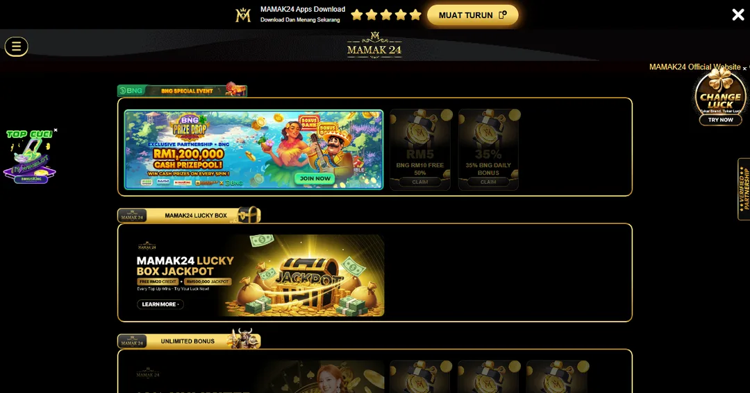 MAMAK24 promotions page for Malaysian players.