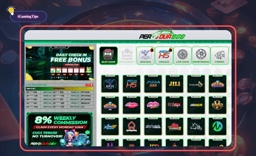 perodua888 available games